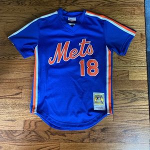 Darryl Strawberry 1987 NY Mets BP Jersey USED (S)
